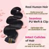 MYouan Body Wave Clip in Hair Extensions 8pcs with 20 clips 100g 100% Unprocessed Remy Hair Extensions Clip in Human Hair Extensions Natural Black Color for Women 18 inch
