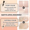 2PCS Full Coverage Concealer Foundation Set,Moisturizing BB Cream,Long Lasting Hydrating Lightweight CC Cream with Makeup Brush,Oil Control Face Moisturizer SPF 50 PA++++ Sunscreen（2 Colors）