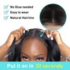 MENTOR Glueless Wigs Human Hair Wear and Go Glueless Wig for Beginner Pre Plucked Pre Cut Lace Front Wigs Body Wave 6x4 HD Lace Closure Wig Human Hair for Black Women 200% Density 20 inch