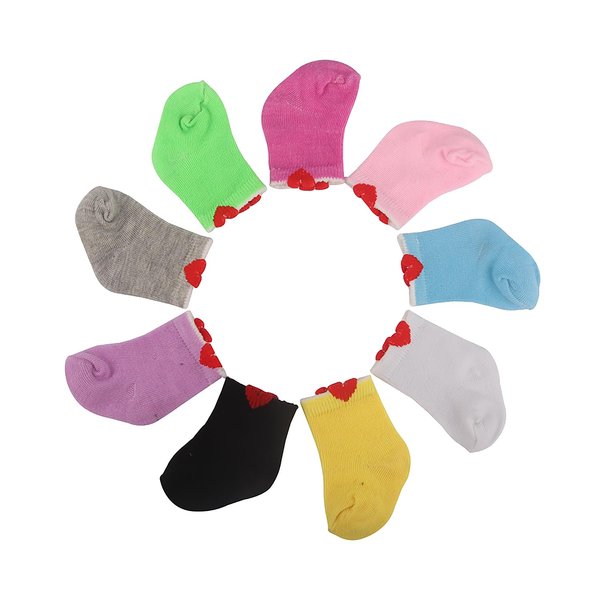 6 Pair Doll Socks Doll Accessory for American 16-22 Inch Baby Doll, 9 Pairs Colorful Love Socks Sent Randomly 6 Pairs