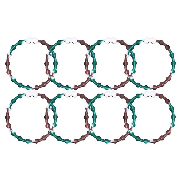 Camouflage PRO Hair Ties: Easy Release Adjustable for Every Hair Type PACK OF 8