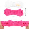 Jaciya Bachelorette Party Favors Spa Makeup Headband 8 Packs Bride Bridesmaid Headband Bridal Shower Gifts Wedding Hair Accessories(White,Hot Pink)