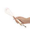 Angel's Peel Lounge Stainless Steel Egg Whisk with Wooden Handle - Ecofriendly Manual Hand Mixer, Egg Beater, Milk Frother, wire whisk, Hand Blender, Cake Tool and kitchen Gadget – Rose Gold