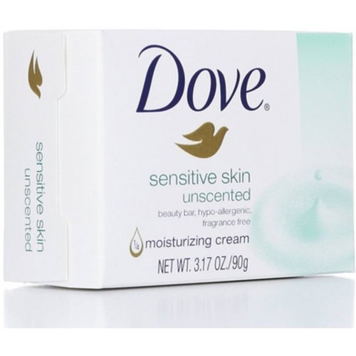 Dove, Bar Soap for Sensitive Skin 3.15 oz 25.2 Ounce, (Pack of 8)
