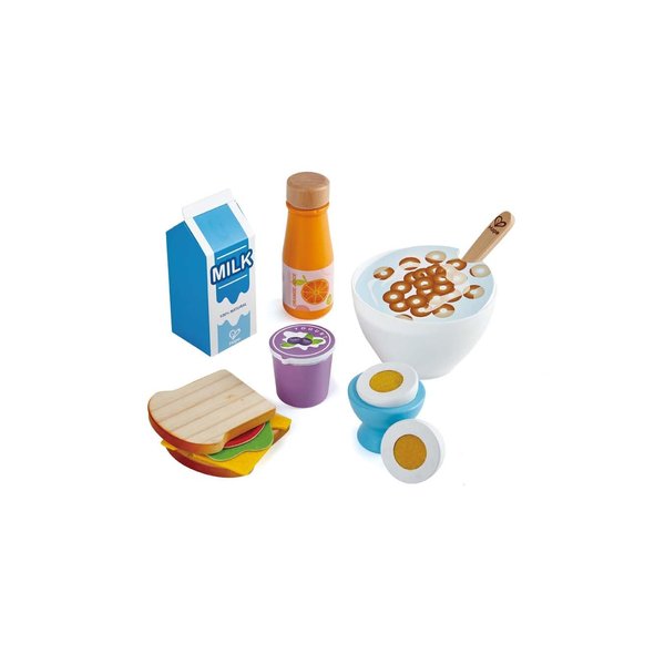 Hape Delicious Wooden Breakfast Playset| Pretend Play with Toy Spoon| Educational Wooden Kitchen Toys for Toddlers Age 3 Years and Up