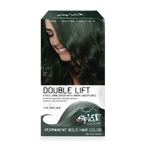 Splat Envy Me Green Double Lift Permanent Hair Dye Kit, 1 Application, Includes Green Hair Color, Developer, Concentrate, Conditioner, Gloves, Processing Cap & Instructions, Vegan & Cruelty Free