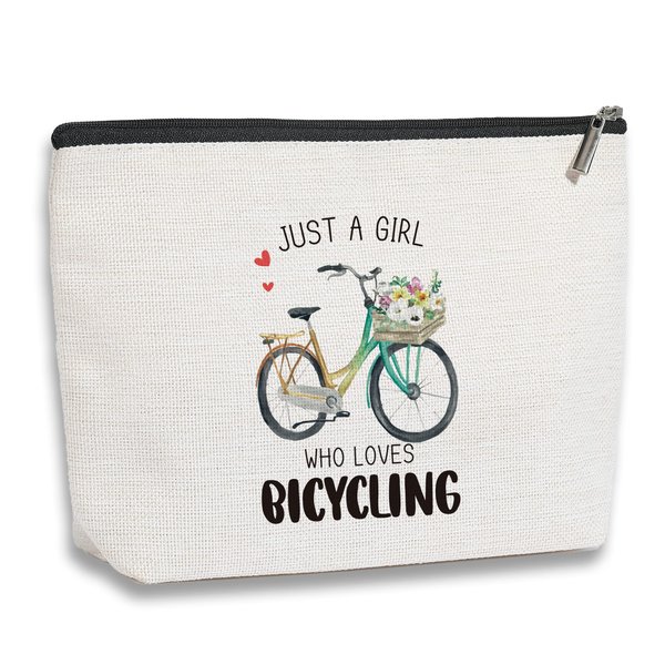 kdxpbpz Bicycle Makeup Bag Bicycling Gifts for Women Biker Cyclist Athlete Bicycle Accessories for Birthday Christmas Friendship Gifts for Women Her Female Friend