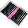 15 Rows Fluffy Cluster Lashes 60D+80D+100D Natural Thick Eyelash Clusters D Curl Individual Lashes DIY Eyelashes Extension (14Rows 80P100P)