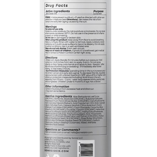 Sonrei Clearly ZinQ™ Mineral Sunscreen Mist | SPF 30, Broad Spectrum, Transparent | Vegan, Reef Safe, Non-Greasy | Ideal for Face & Body (6 Fl Oz (Pack of 1))