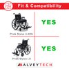 AlveyTech Replacement Black Rubber Brake Handle Tips for Pride Stylus & Stylus LS Folding Manual Wheelchairs (Pair) – Aluminum Medical Transport Wheelchair Brake Extenders for Pull To Lock Hand Brakes