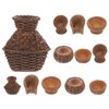 Operitacx 12Pcs Dollhouse Basket, Mini Woven Baskets with Handles, Miniature Willow Basket for Crafts, Landscape Photography Props, Dollhouse Accessories