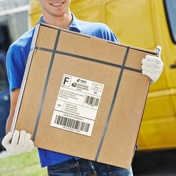 Fanfold 4”x 6” Thermal Shipping Labels Self Adhesive, 500 Postage Mailing Labels for Thermal Printer