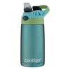 Contigo Aubrey Kids Stainless Steel Water Bottle with Spill-Proof Lid, Cleanable 13oz Kids Water Bottle Keeps Drinks Cold up to 14 Hours, Ocean