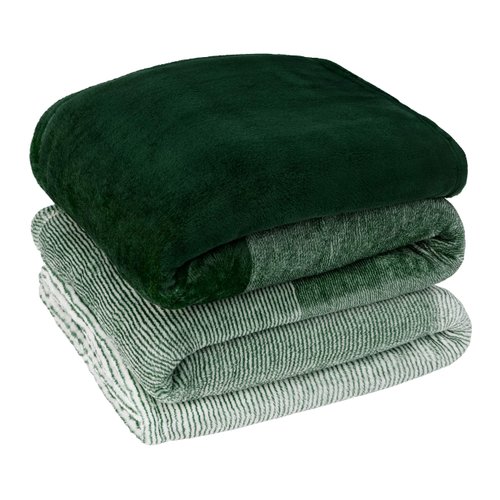 PAVILIA Green Ombre Fleece Throw Blanket for Couch, Soft Flannel Blanket for Sofa Bed Room, Plush Lightweight Emerald Forest Dark Green Gradient Blanket, Cozy Microfiber Decorative Gift Throw, 50x60