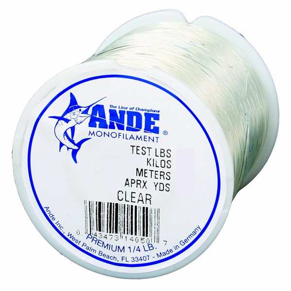 Ande Premium Monofilament Line with 200-Pound Test and 0.25-Pound Spool (50-yards), Clear