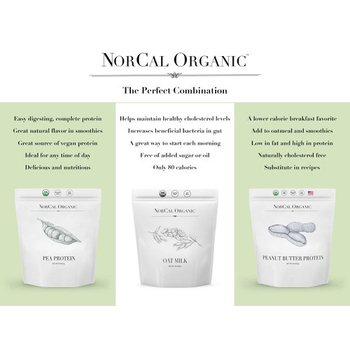 NorCal Organic Oat Milk Powder - 2lbs Bulk | 100% Vegan, UNFLAVORED | Pure Organic Oats from Canadian Farms