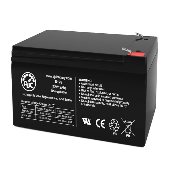 AJC Battery Compatible with BladeZ PTV 450 Powertrain 12V 12Ah Electric Scooter Battery