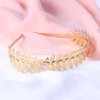 UEETEK Roman Goddess Headband Leaf Bridal Hairband Crown Gold