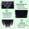 Lysilf Deep Wave Clip in Hair Extensions Real Human Hair Deep Curly Clip Ins for Black Women 8Pcs Brazilian Remy Human Hair Extensions with 18Clips 120g Double Lace Weft (18Inch, Natural Black)
