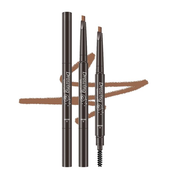 3 Classic Eyebrow Pencils,Creates Natural Looking Brows Easily And Lastes All Day,3-in-1:Eyebrow Pencil *3;Light Brown #-0824009