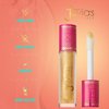 Juvia's Place Lip Gloss Glass It's Electric - Gold Shimmer,16 oz, Clear, Plump, Long Lasting Non-Sticky Luscious High Shine,Glides on Richly Glossy and Smooth