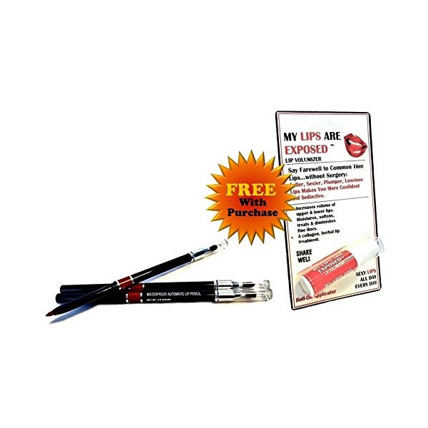 My Secret Waterproof Automatic Lip Pencil (Pink Daiquiri) -3/pack & FREE My Lips Are Exposed Lip Volumizer