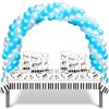 CupaPlay 50PCS Piano Notes Party Decorations Goodie Favor Plastic Bags - Piano Notes Theme Party Supplies Decorations Music Birthday Baby Shower Birthday Gift Bag