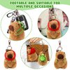 Ditucu 2 Pcs Capybara Plush Keychain Toys Kawaii Strawberry Turtle Capybara Stuffed Animals Dolls Pendant for Backpack Decoration Gift for Kids