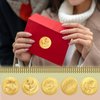 500 Pieces Gold Embossed Envelope Seals Stickers Adhesive Seal Stickers Vintage Embossed Foil Certificate Seal Plant DIY Labels for Wedding Invitations Envelopes, 5 Patterns (Flower Style)