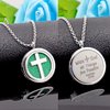 YOUFENG Essential Oil Necklace Diffuser Family Tree of Life Necklace Pendant Aromatherapy Locket Mother's Day Gifts (Cross diffuser necklace)