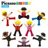 PicassoTiles Magnetic Figures 8 Piece Character Action Figure Toddler Toy Set Magnet Expansion Variety Pack Play People Add-ons STEM Learning Kit Pretend Playset for Construction Building Block PTA03