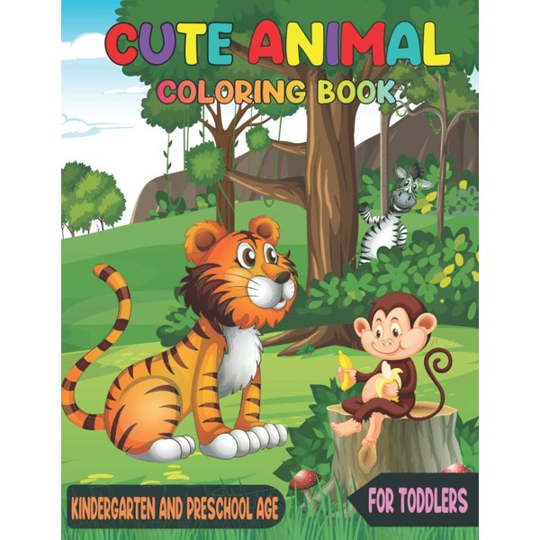 Cute Animals Coloring Book: Cute Easy Fun Animals Coloring Book