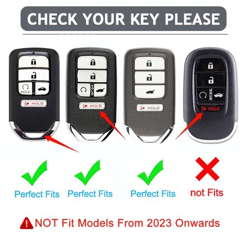 Cacacar for Honda Key Fob Cover, Premium Soft TPU Full Protection Key Fob Case for 2016-2022 Honda Accord Civic CRV Pilot Ridgeline Passport Smart Remote Key Protector (Size B-Ivory)