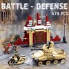 Sluban WW2 Series, Military Building Set Army Toy, Scale Model Kit, with 4 Military Soldier Minifigures, Tank, Motorcycle, Ideal Gifts for Boys Aged, Compatible with Lego Military Set, 479 PCS