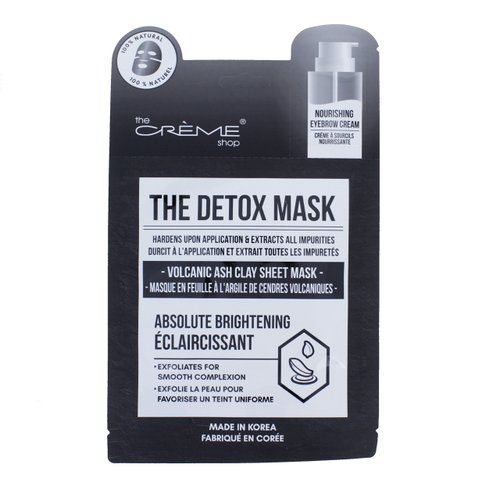 The Crème Shop Korean Skincare Beauty Full Facial Advanced Sheet Daily Natural Essence easy-to-use Soothing - Volcanic Ash Clay Sheet Mask