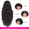 SISgrace 13x4 Lace Front Wigs for Black Women Wavy Wig Glueless Lace Wig Black to Burgundy Highlight Synthetic Wigs Pre Plucked Natural Hairline Mixed Red (Highlight Lace Front Wig 32 Inches)