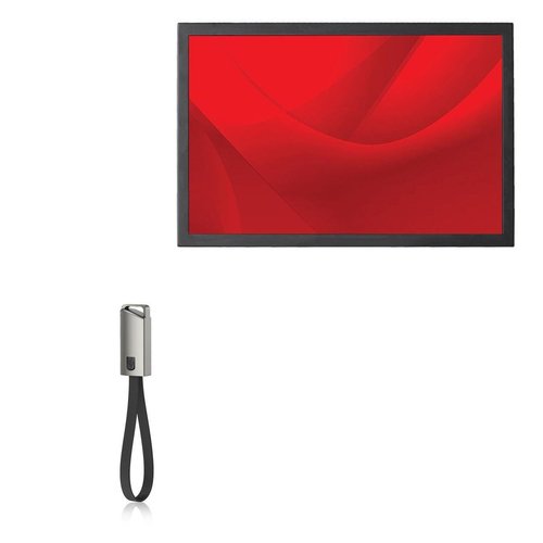 BoxWave Cable Compatible with UVP Digital Signage Commercial LCD Display M32SB2T (32 in) - USB Type-C Keychain Charger, Key Ring USB Type-C to Type-A 8 in USB Cable - Jet Black