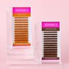 TDANCE Dark Brown Lash Extensions Colored Lash Extensions 0.03/0.05/0.07/0.1/0.15mm C/CC/D/DD/J/B/L Curl Premium Brown Eyelash Extensions Salon Use (Dark Brown,0.15-C,8-15mm)