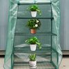 Sfcddtlg 4 Tier Greenhouse Replacement Cover with Roll-Up Zipper Door-PE Plant Greenhouse Cover for Indoor Outdoors Gardening Plants Cold Frost Protection Wind Rain Proof (Frame NOT Include)