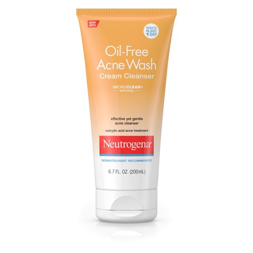 Neutrogena Oil-Free Acne Wash Cream Cleanser, 6.7 Fluid Ounce