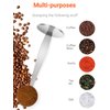 WILLIZTER Two-in-One Stainless Steel Coffee Scoop Tamping Dual-Purpose Coffee Spoon Powder Hammer Tamper Multi Function Spoon Holder Coffee Tools for Measuring and Tamping