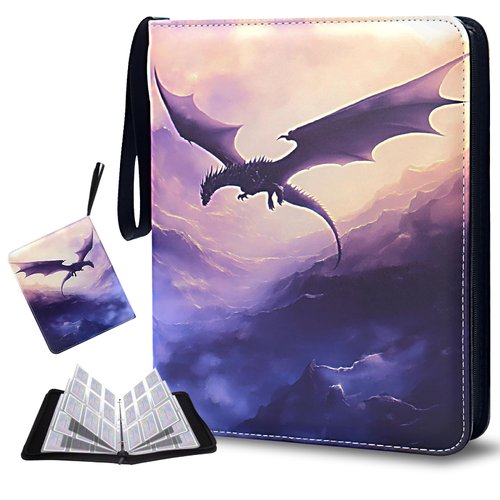 Card Binder 9 Pocket, Trading Card Binder 900 Pockets Sports Card Binder Card Holder Binder Card Collection Binder with 50 Removable Sleeves for Trading Cards, Sports Cards, Game Cards