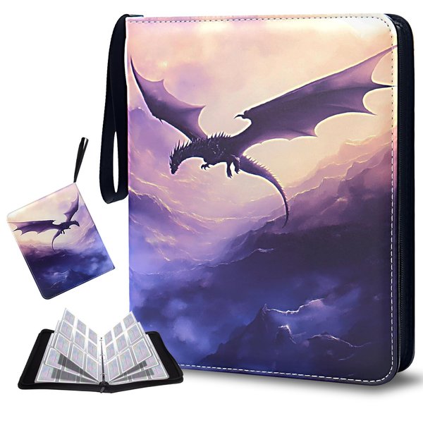 Card Binder 9 Pocket, Trading Card Binder 900 Pockets Sports Card Binder Card Holder Binder Card Collection Binder with 50 Removable Sleeves for Trading Cards, Sports Cards, Game Cards