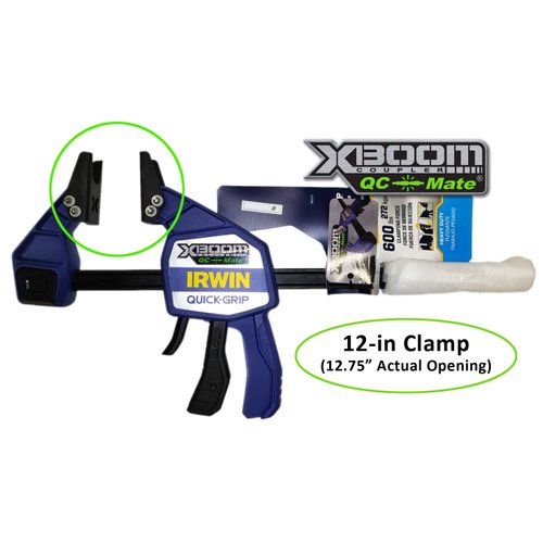 QC-Mate by XBoom Coupler (1/2" & 3/4" Duo-Jaw Set, 12” QC-Mate Clamp)