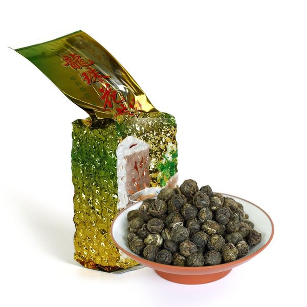 GOARTEA 250g / 8.8oz Premium Grade Jasmine Pearl Tea Jasmine Tea Loose Leaf Jasmine Green Tea Chinese Jasmine Dragon Pearls Tea