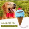 LNYMZD Brown-Blue Ice Cream Dog Squeaky Toys, Puppy Chew Toys with Ropes, Dog Plush Toy for Small to Medium Dogs and Cats Pet Supplies