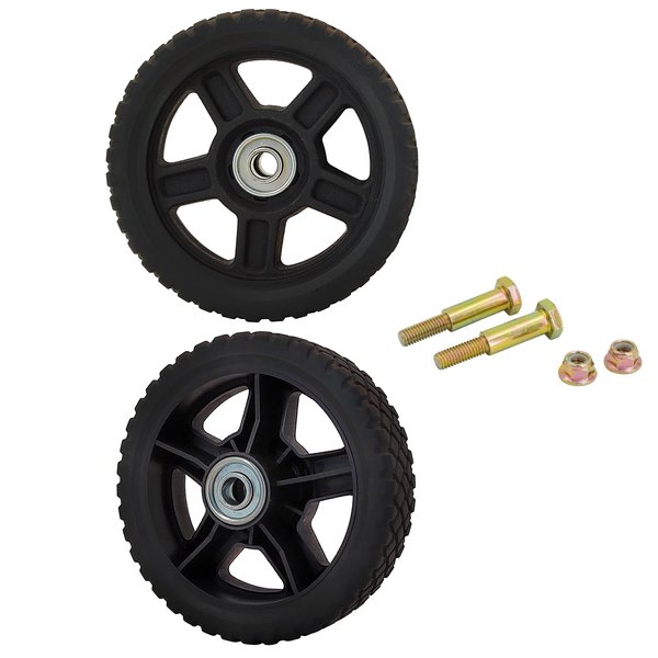 Parts Camp Wheel kits 6 inch Wheels for Push Mower(Set of 2)