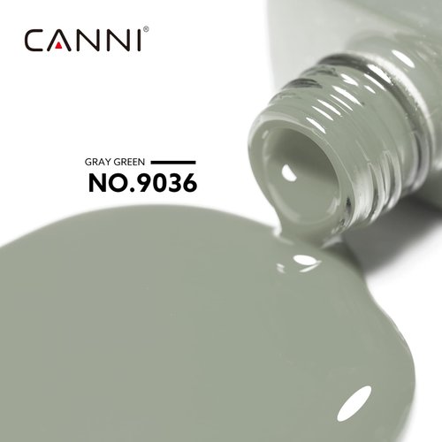 CANNI Light Green Gel Nail Polish, 1Pcs Sage Green Gel Polish Mint Green Color Nail Polish Gel High Gloss Soak Off U V Gel Nail French Nail Manicure Salon DIY