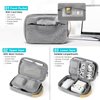 Travelkin Travel Electronic Cord Organizer Travel Case, Travel Cable Organizer Bag For Charger, Phone, Sd Card, Sim Card, Earphone, Usb Drives(Grey)