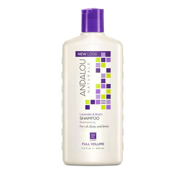Andalou Naturals Lavender & Biotin Full Volume Shampoo,Purple,11.5 Fl Oz (Pack of 1)